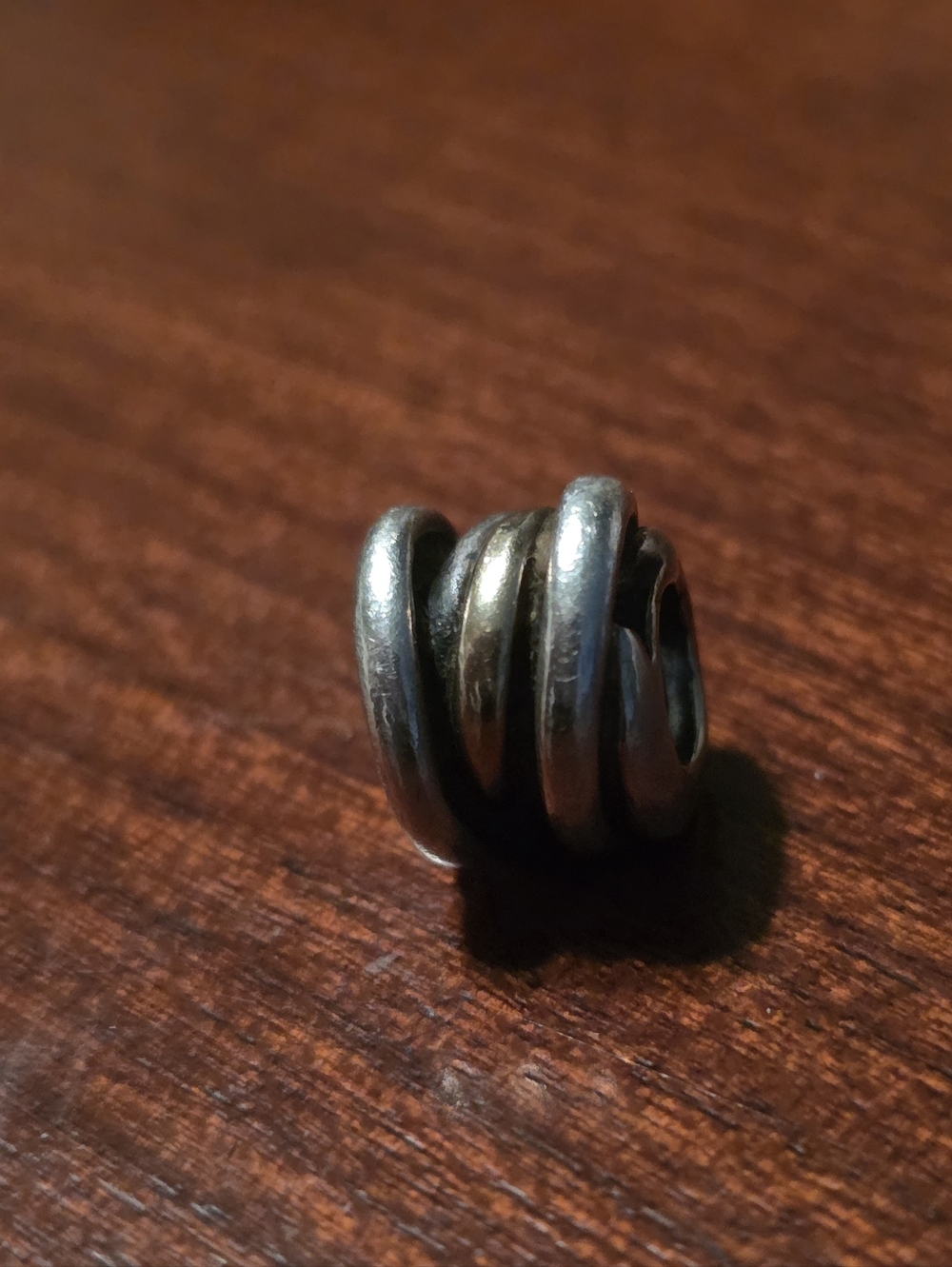 Retired PANDORA Ring Charm Silver with 14k  Gold